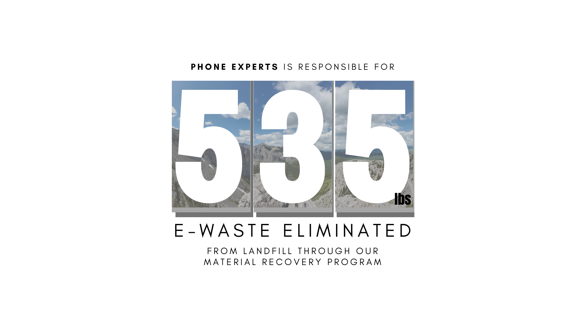 Phone Experts are responsible for eliminating more than</p>
<p>320</p>
<p>lbs<br />
of the total waste so far through the phone case recovery program